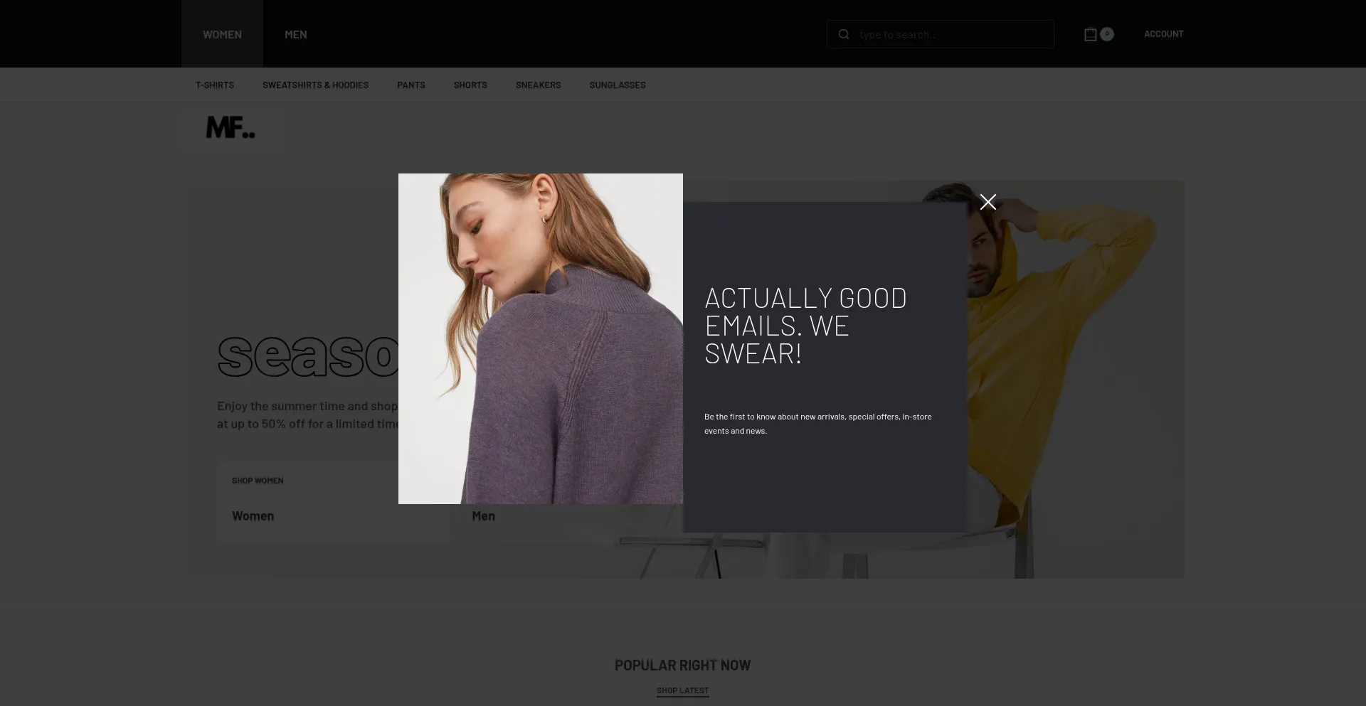 Website screenshot of Madisonfashionstore.com
