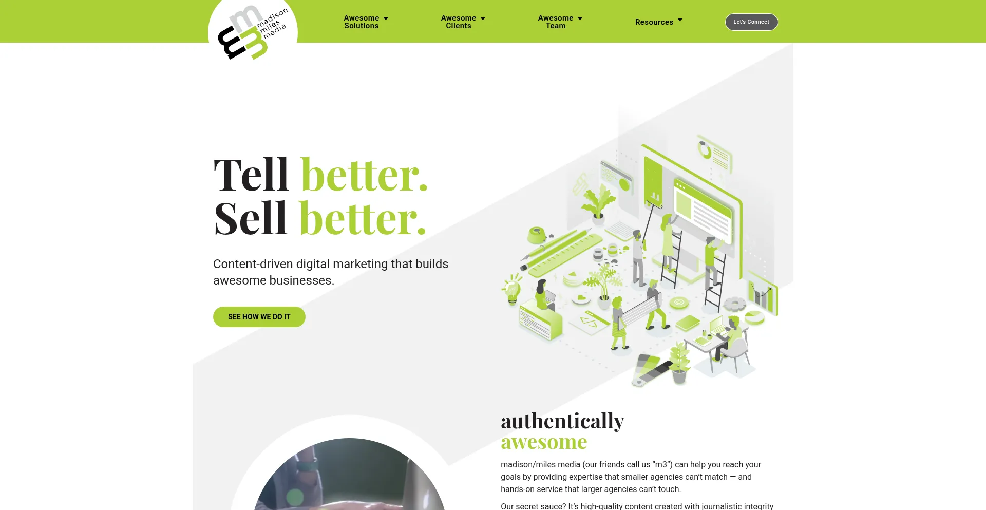Website screenshot of Madisonmilesmedia.com