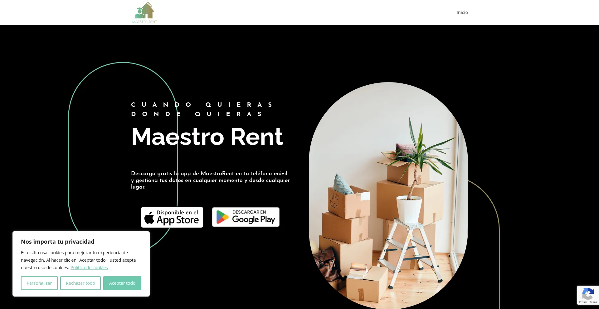 Website screenshot of Maestrorent.es