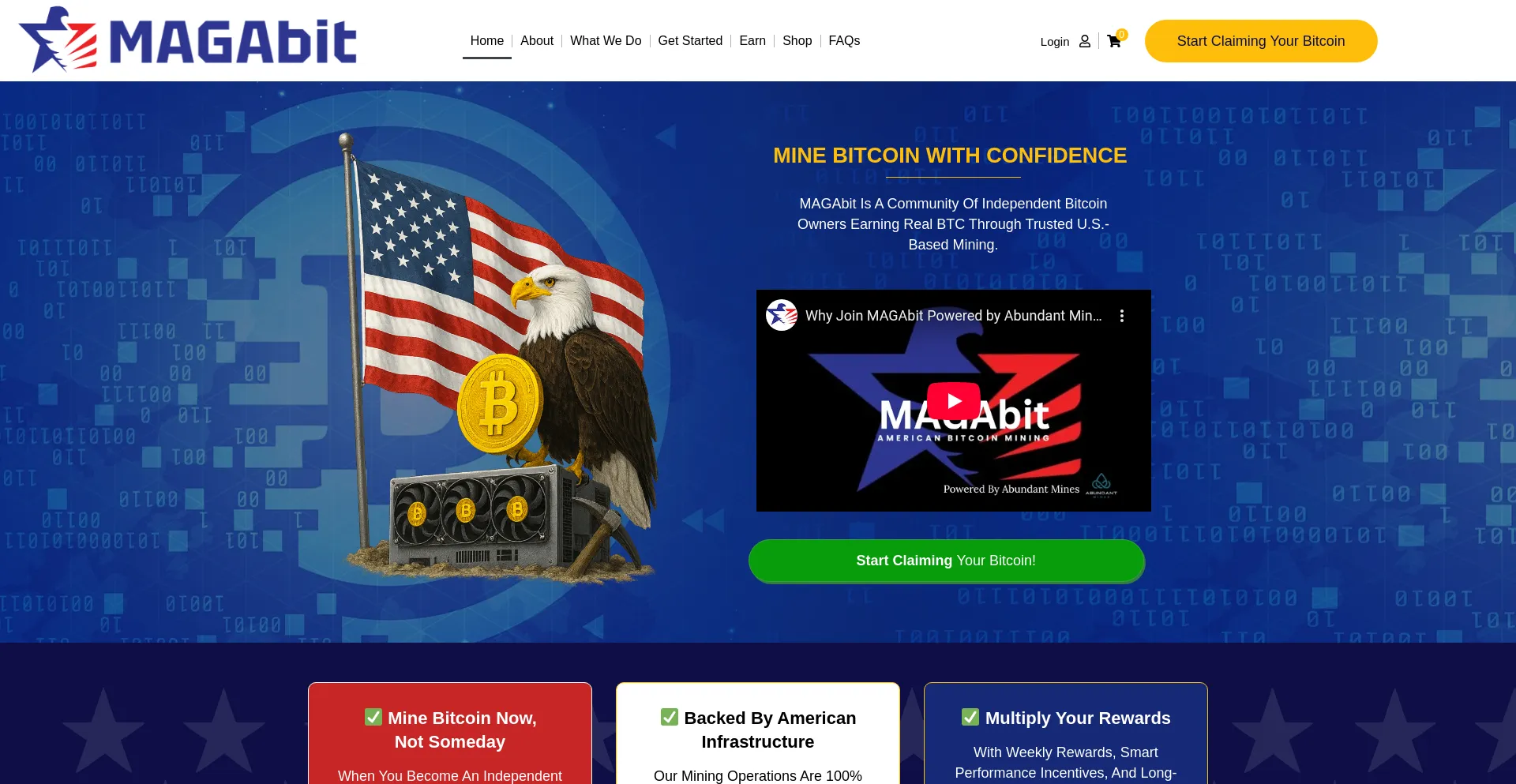Website screenshot of Magabit.net