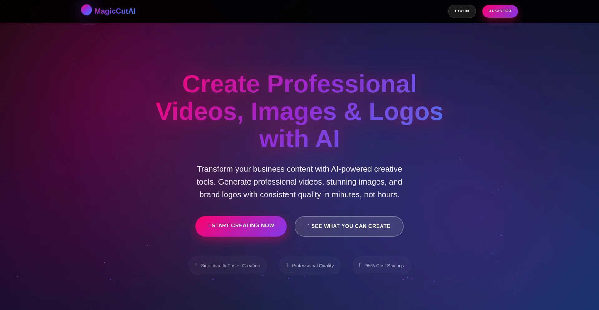 Website screenshot of Magiccutai.com