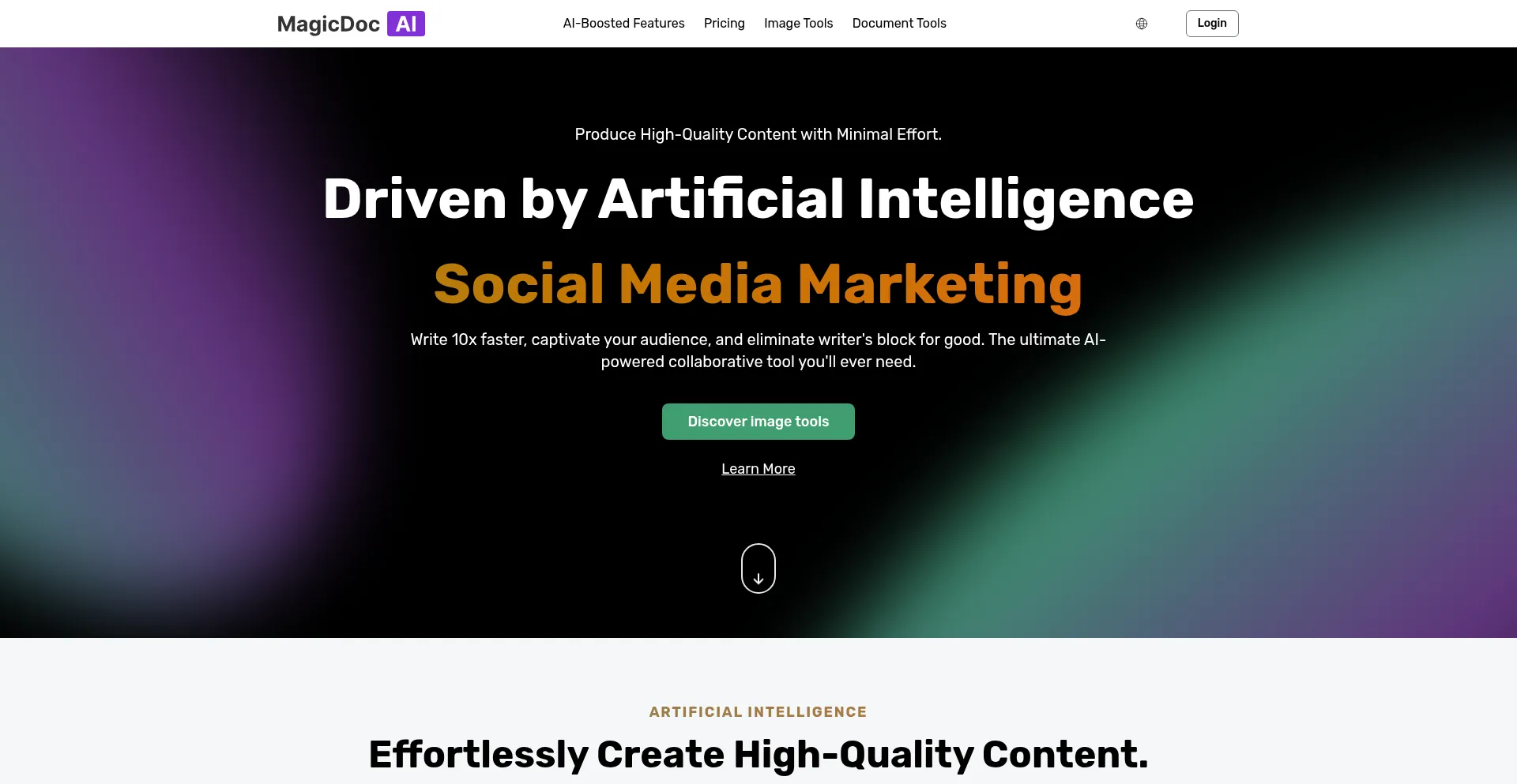 Website screenshot of Magicdocai.com