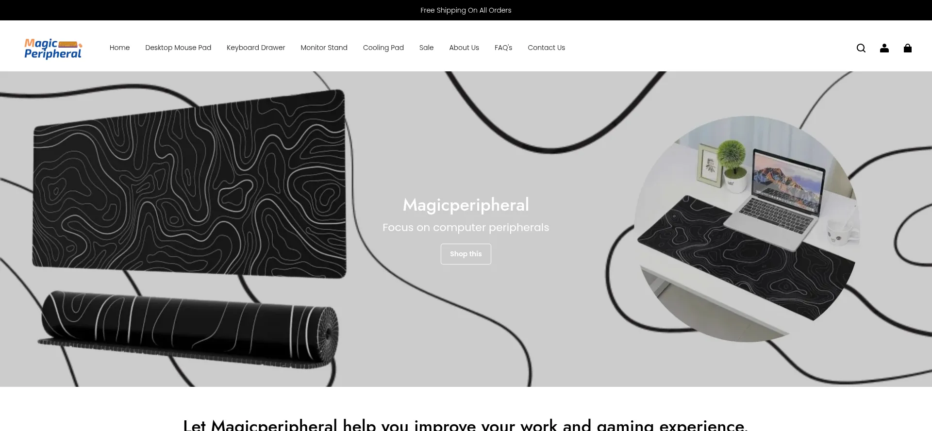 Website screenshot of Magicperipheral.com