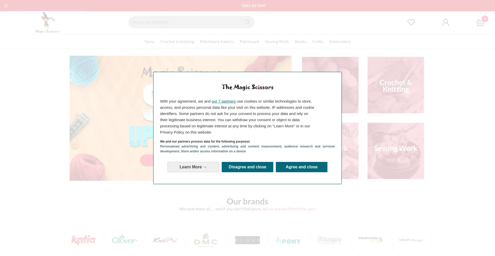 Website screenshot of Magicscissors.com