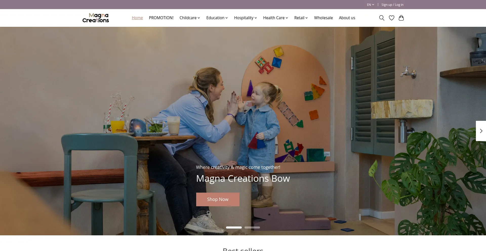 Website screenshot of Magnacreations.eu