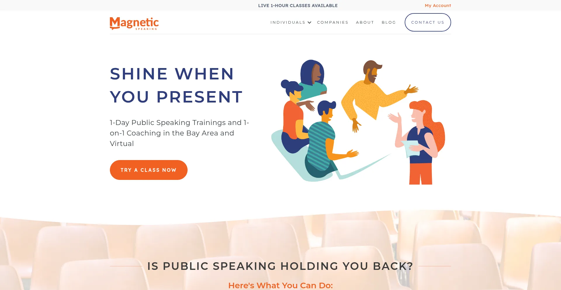 Website screenshot of Magneticspeaking.com