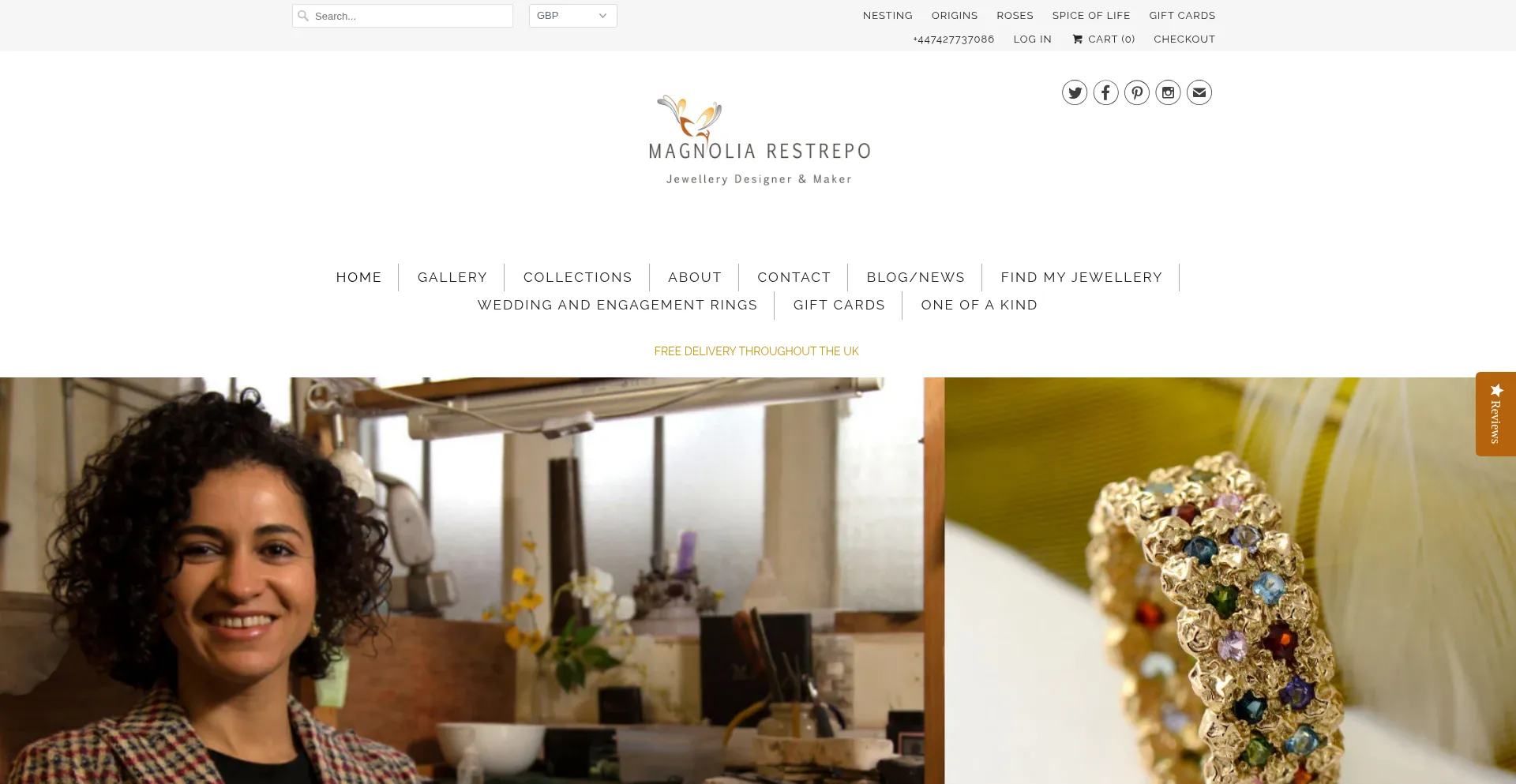 Website screenshot of Magnoliarestrepo.com