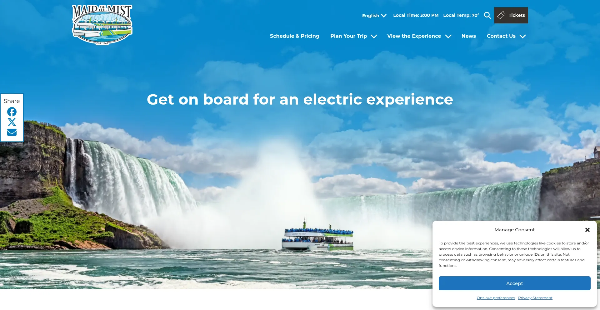 Website screenshot of Maidofthemist.com