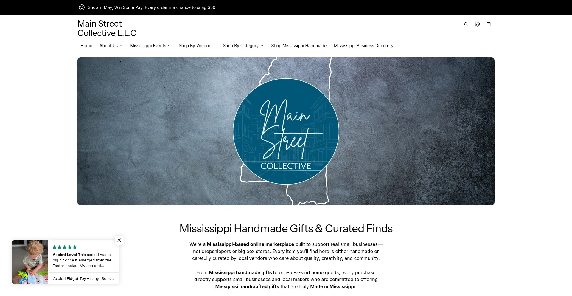Website screenshot of Mainstreetco.us
