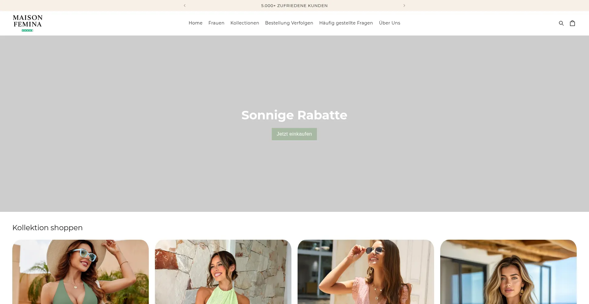 Website screenshot of Maison-femina.com