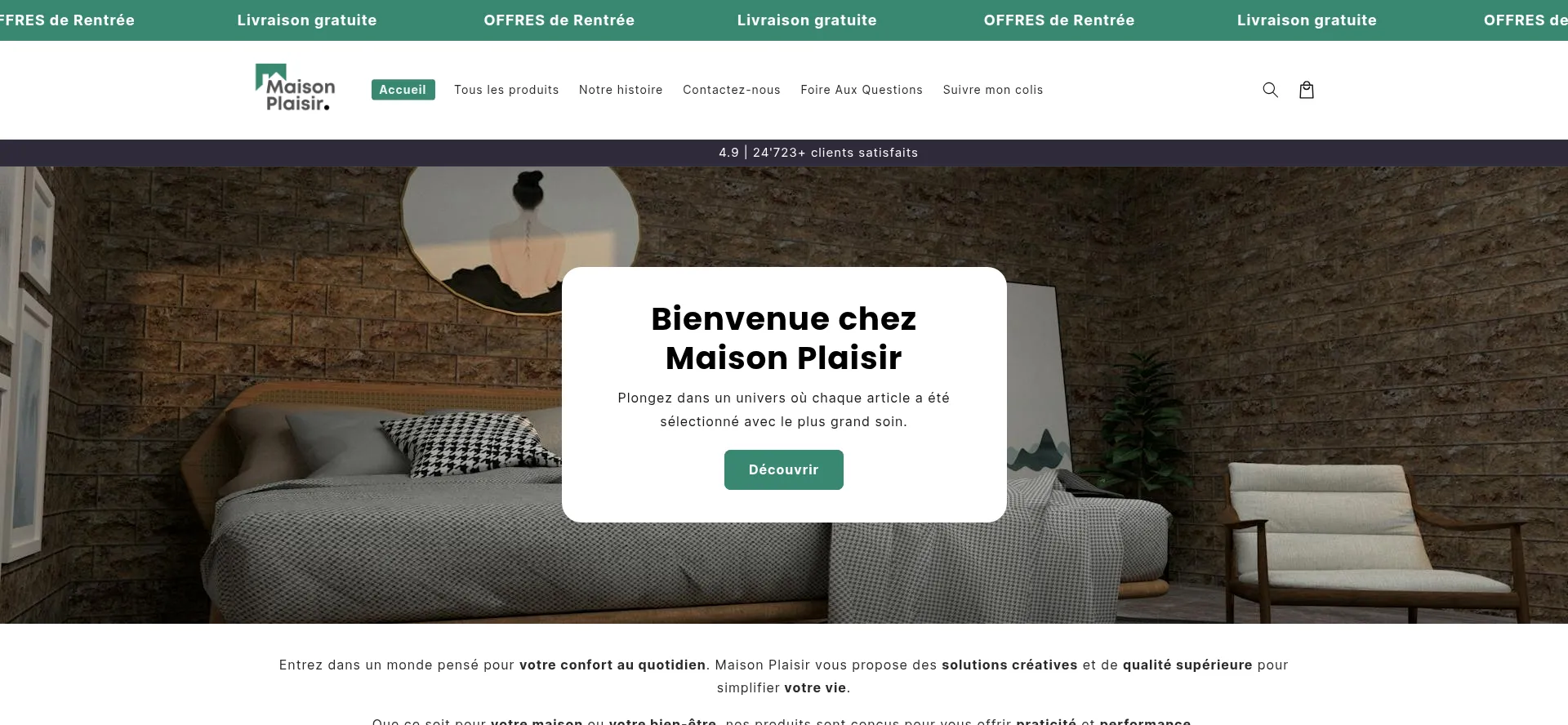 Website screenshot of Maison-plaisir.com