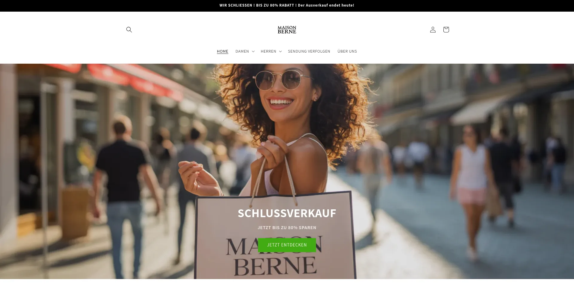 Website screenshot of Maisonberne.ch