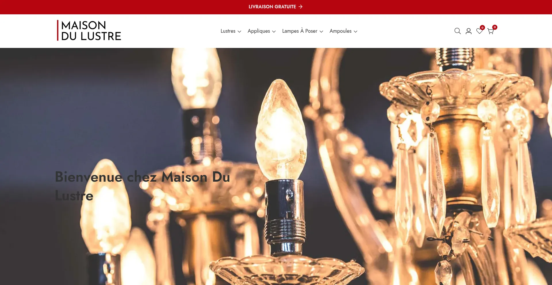 Website screenshot of Maisondulustre.com