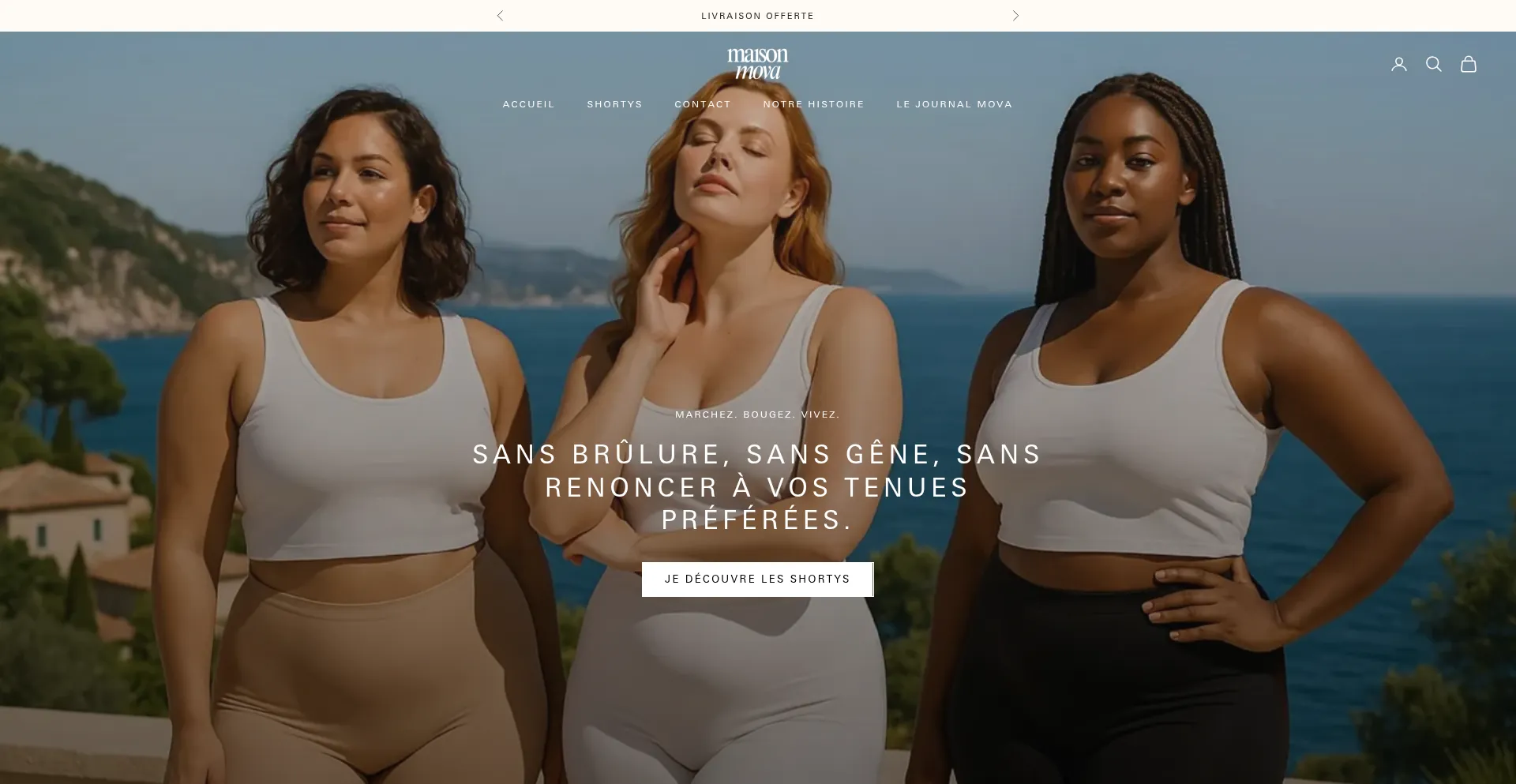Website screenshot of Maisonmova.com