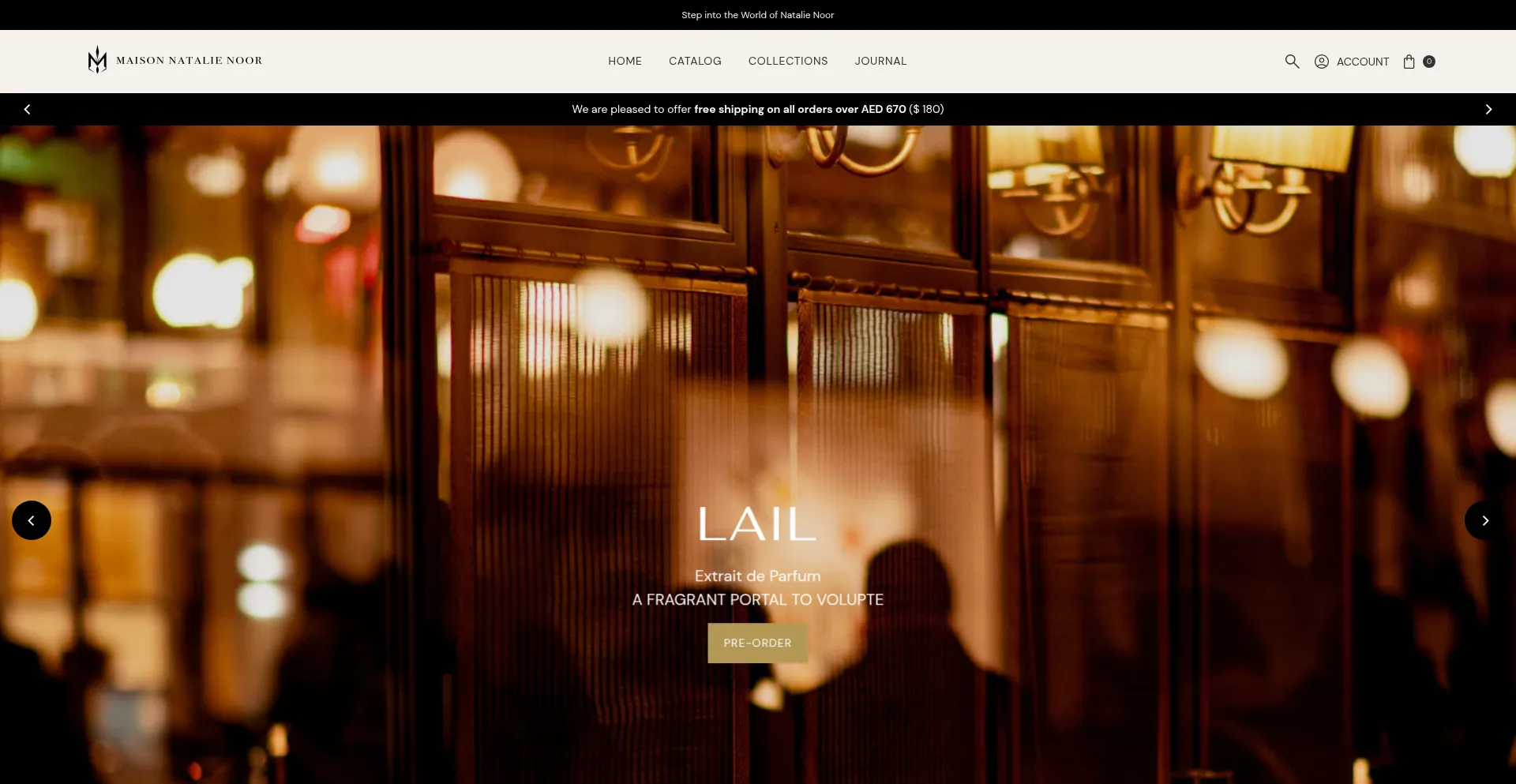 Website screenshot of Maisonnatalienoor.com