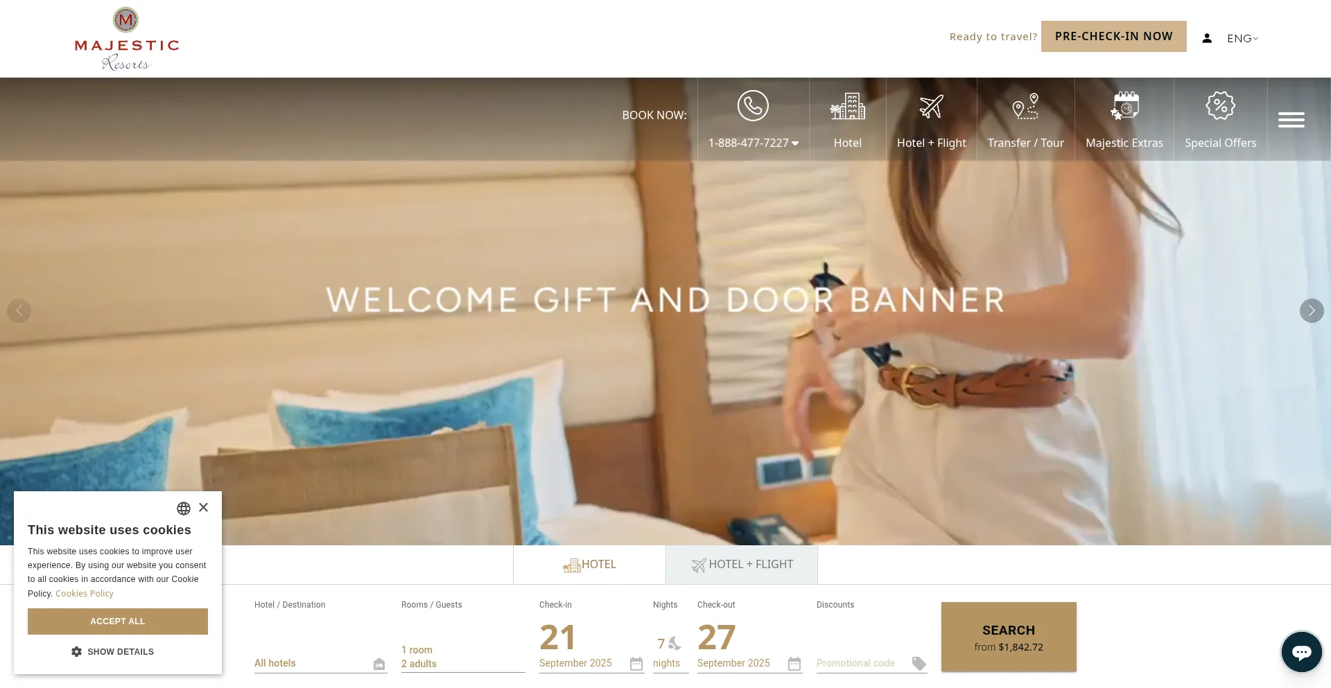Majestic-resorts.com Screenshot