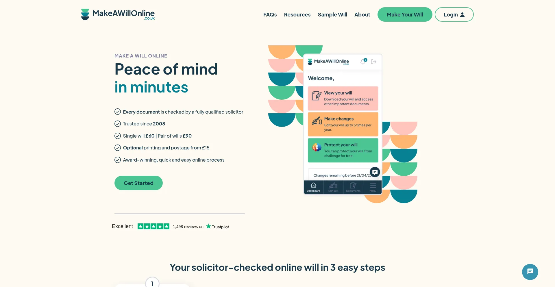 Website screenshot of Makeawillonline.com