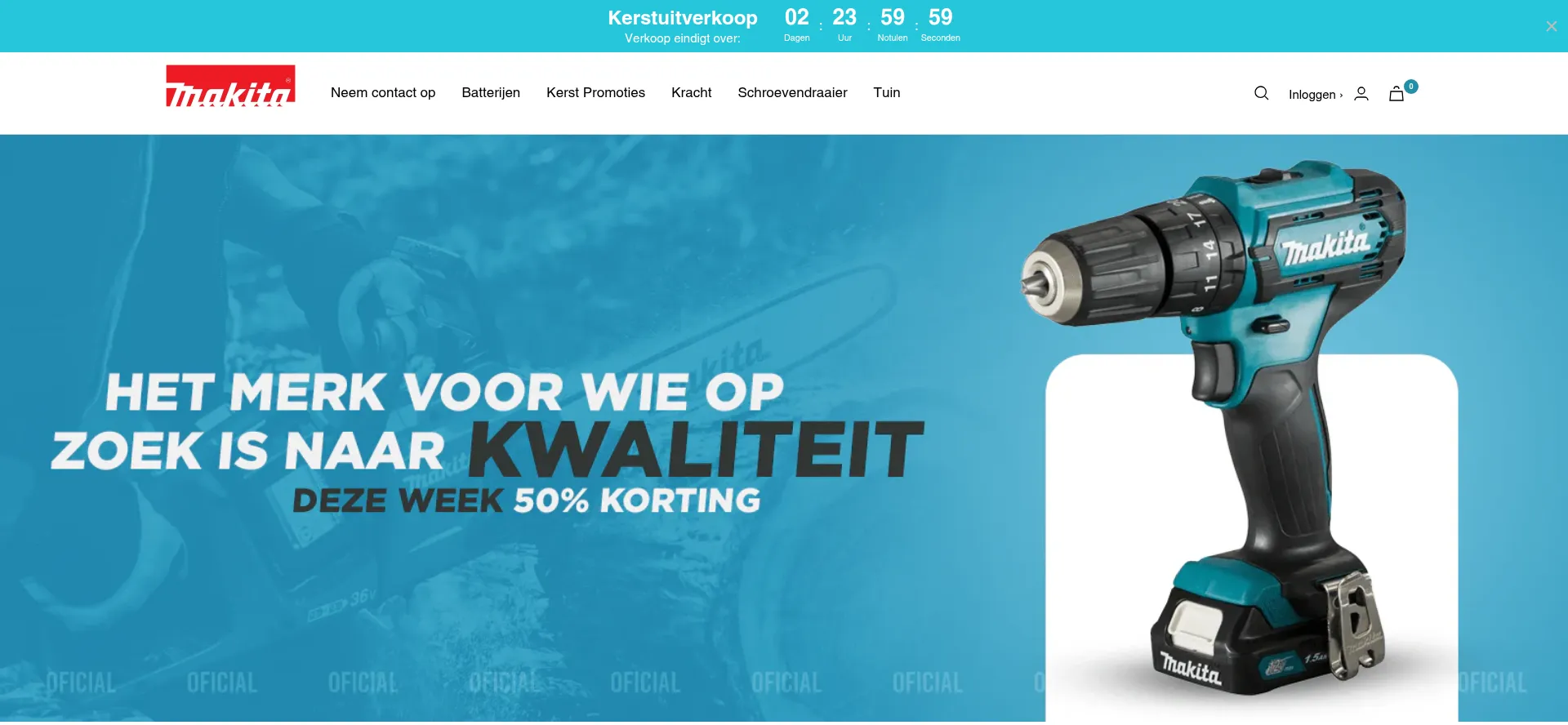 Website screenshot of Makita-officieel.com