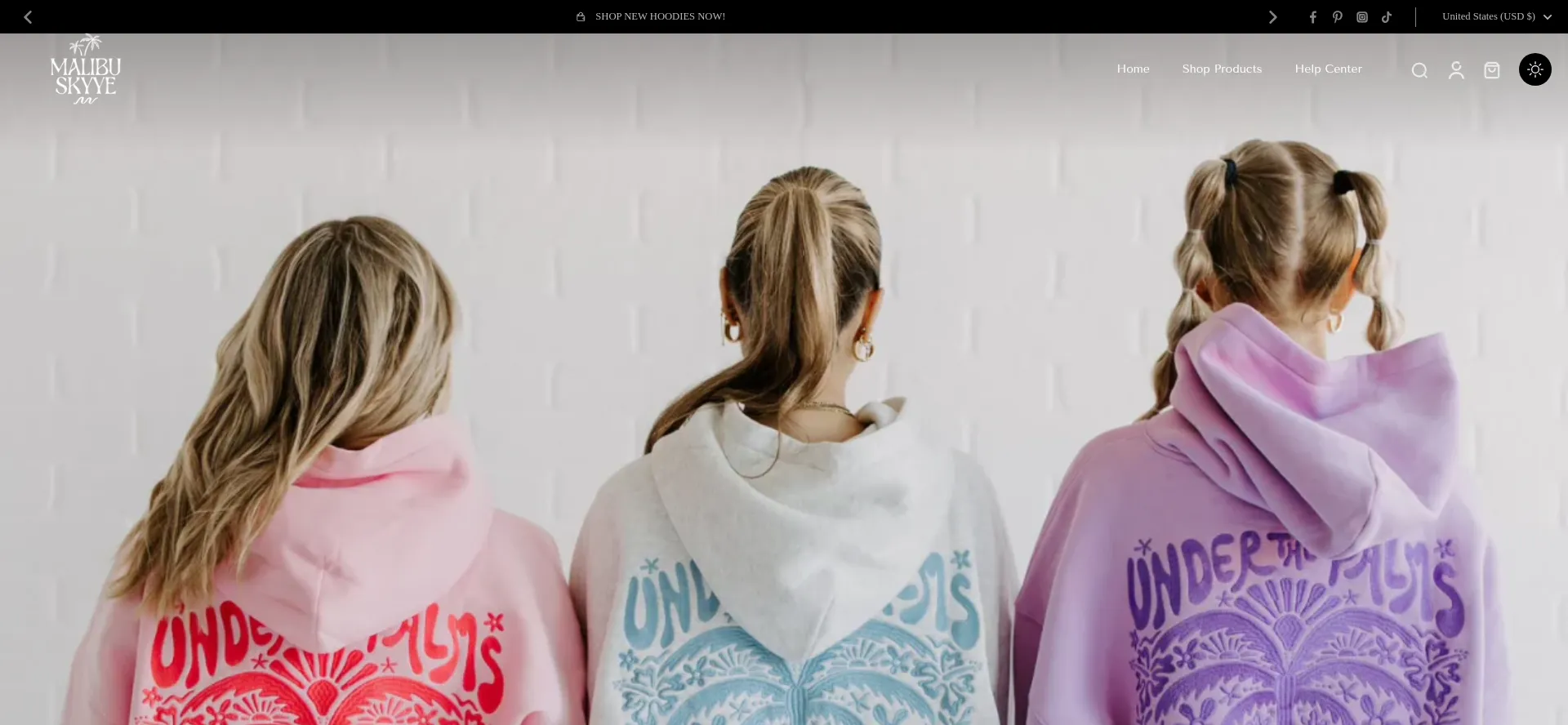 Website screenshot of Malibuskyye.com