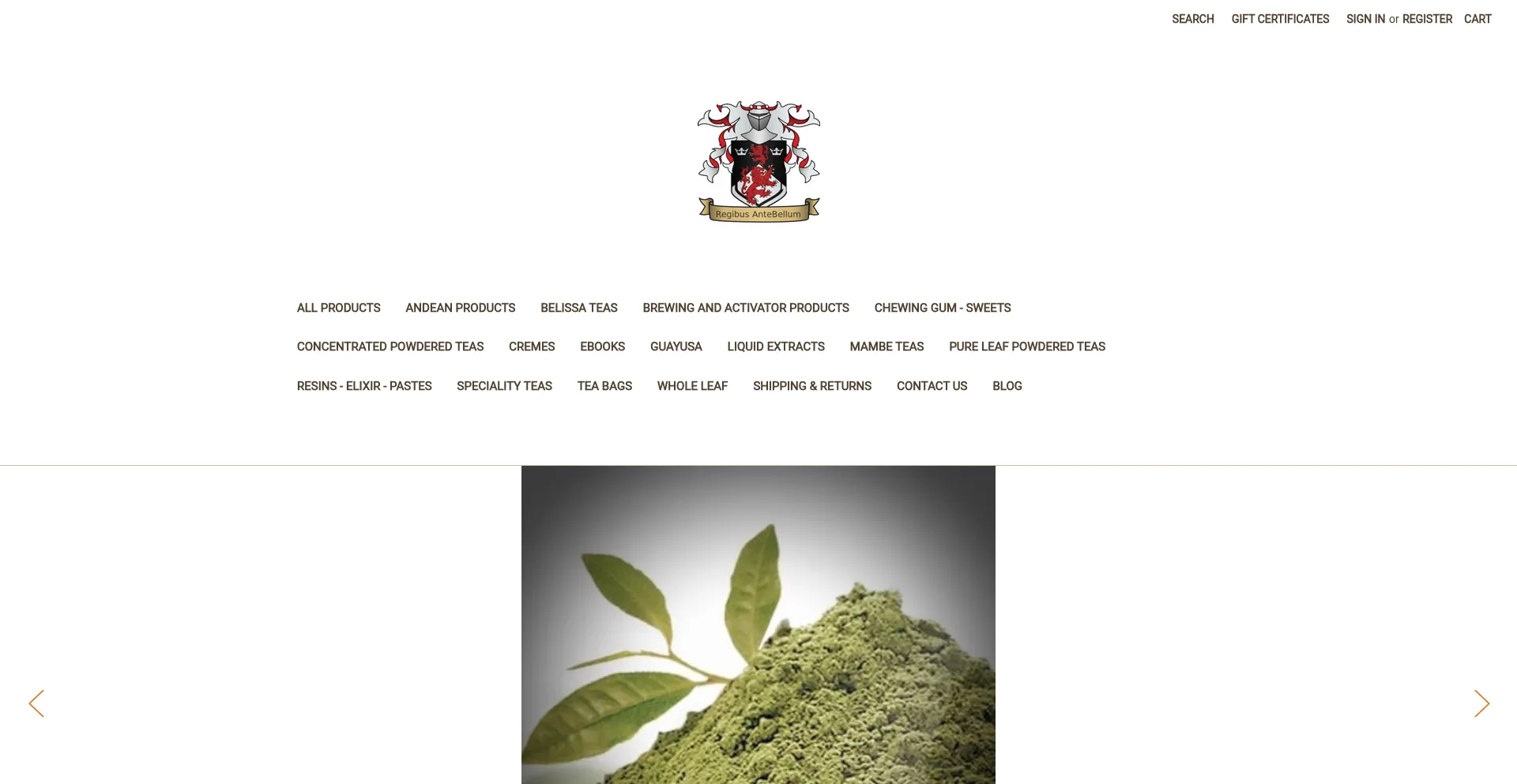 Website screenshot of Mambestore.com