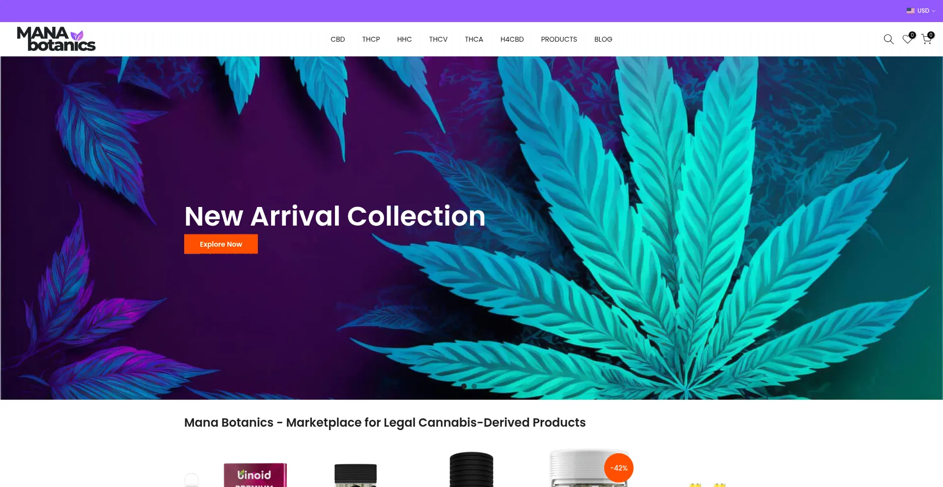 Manabotanics.com Screenshot