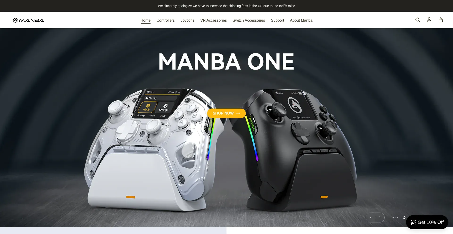 Website screenshot of Manba.cc