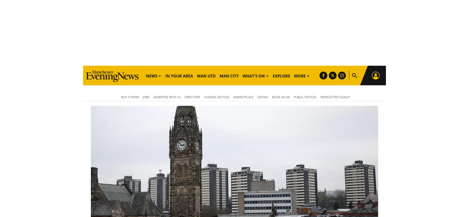 Website screenshot of Manchestereveningnews.co.uk