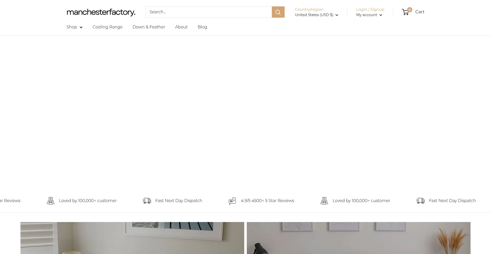 Website screenshot of Manchesterfactory.com.au