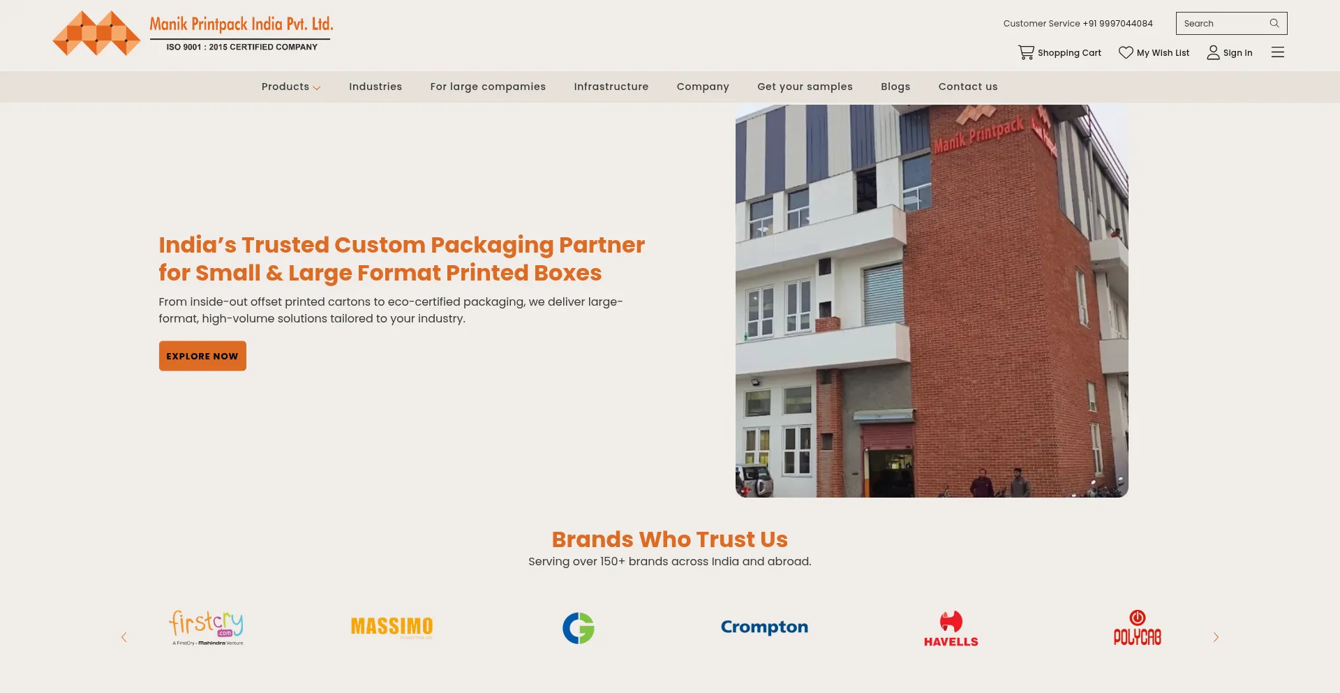 Manikprintpack.com Screenshot