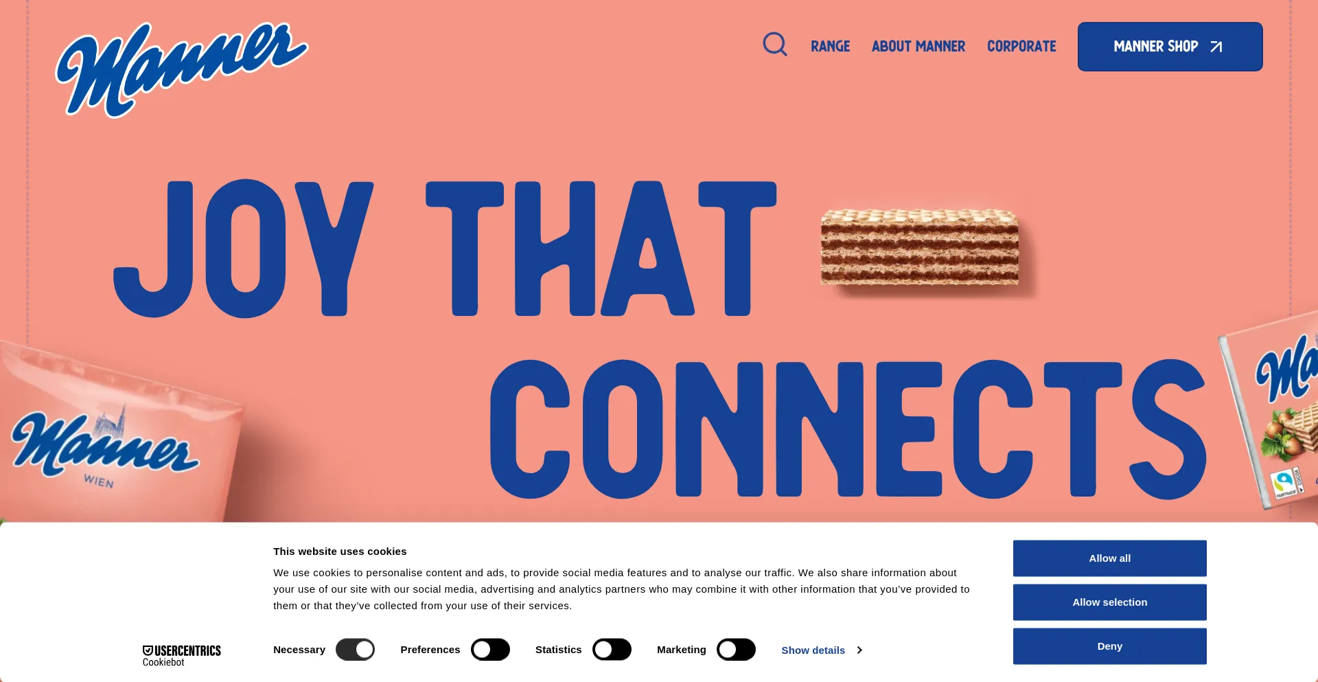 Website screenshot of Manner.com