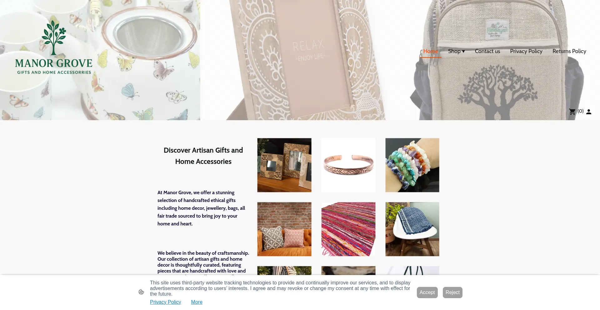 Website screenshot of Manorgrove.uk