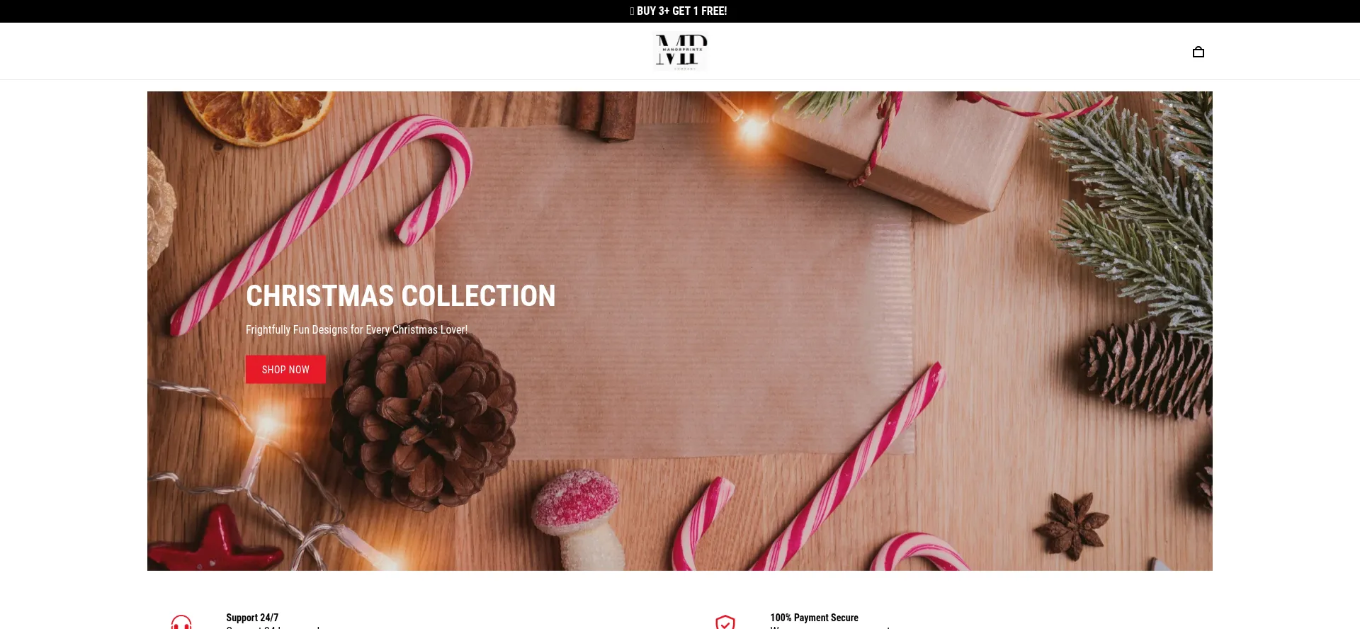 Website screenshot of Manorprintx.com