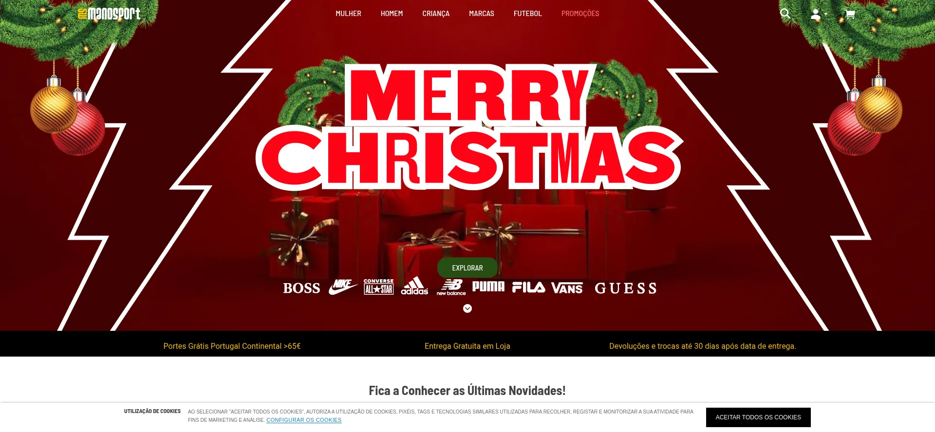 Website screenshot of Manosport.pt