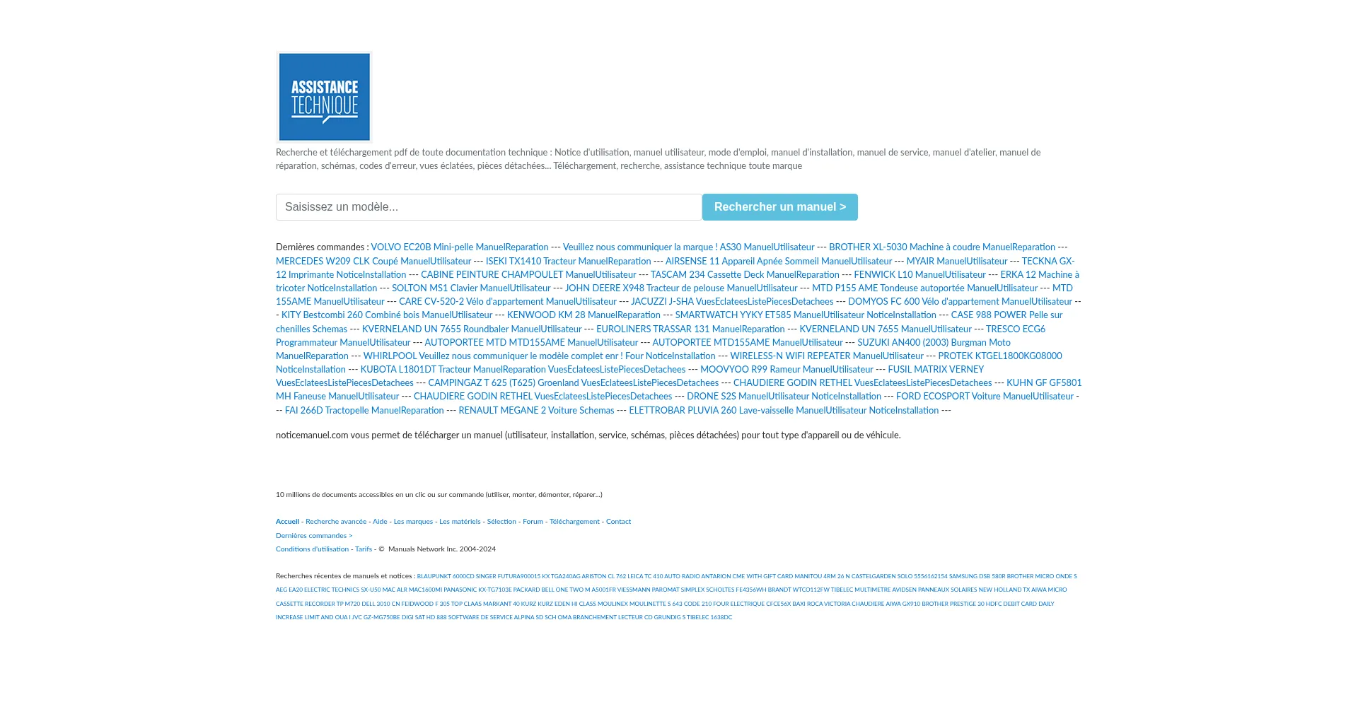 Manuals-assistance.com Screenshot
