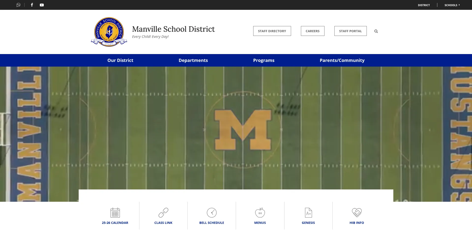 Manvilleschools.org Screenshot