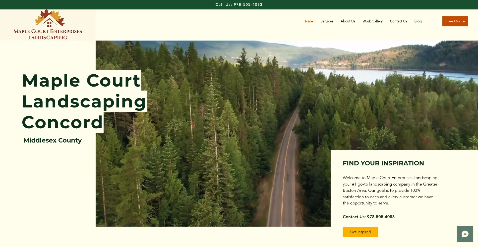 Website screenshot of Maplecourtenterprises.com