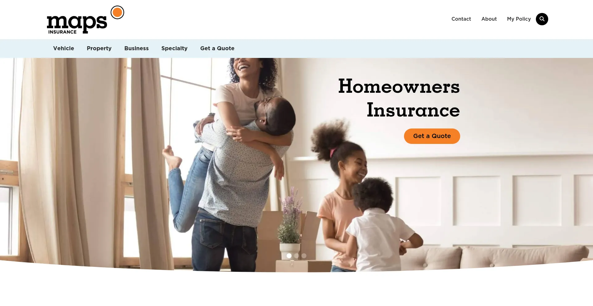 Mapsinsurance.com Screenshot