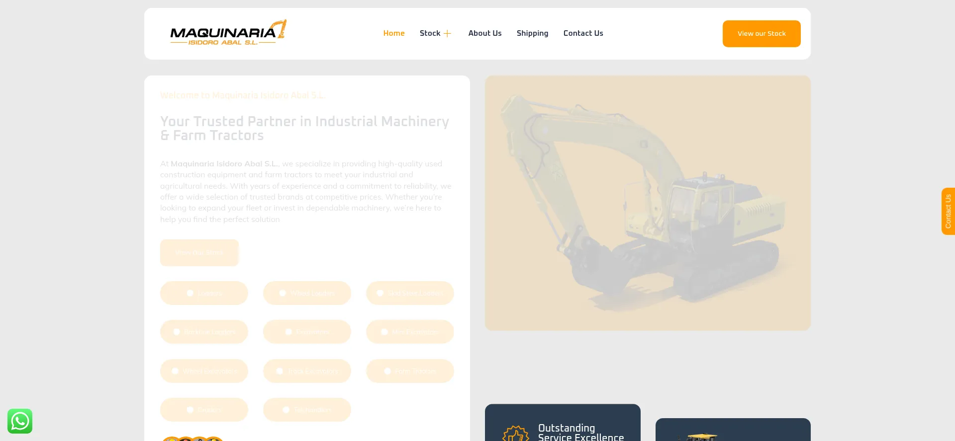 Website screenshot of Maquinariaisidoroabal.com