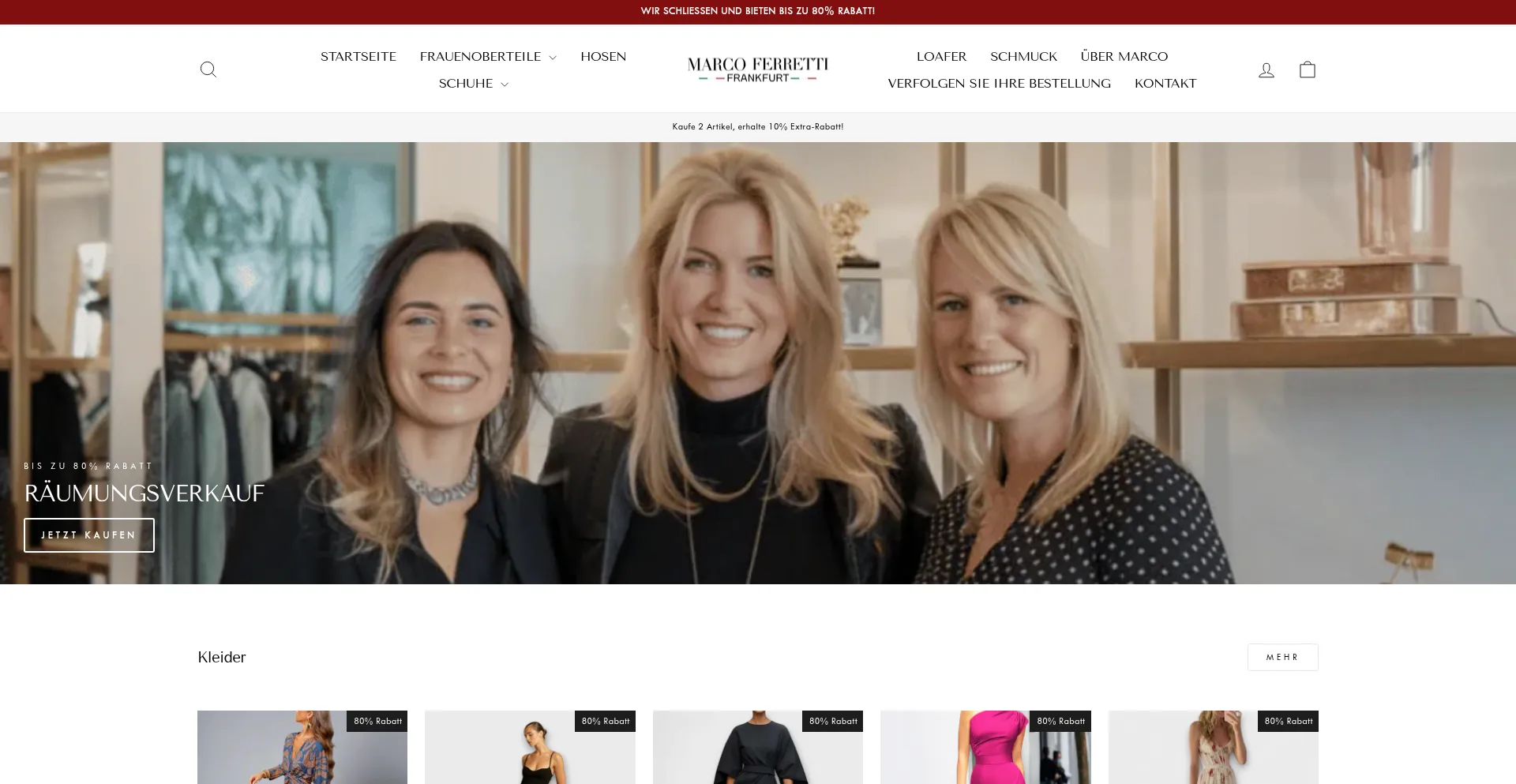 Website screenshot of Marcoferretti.de
