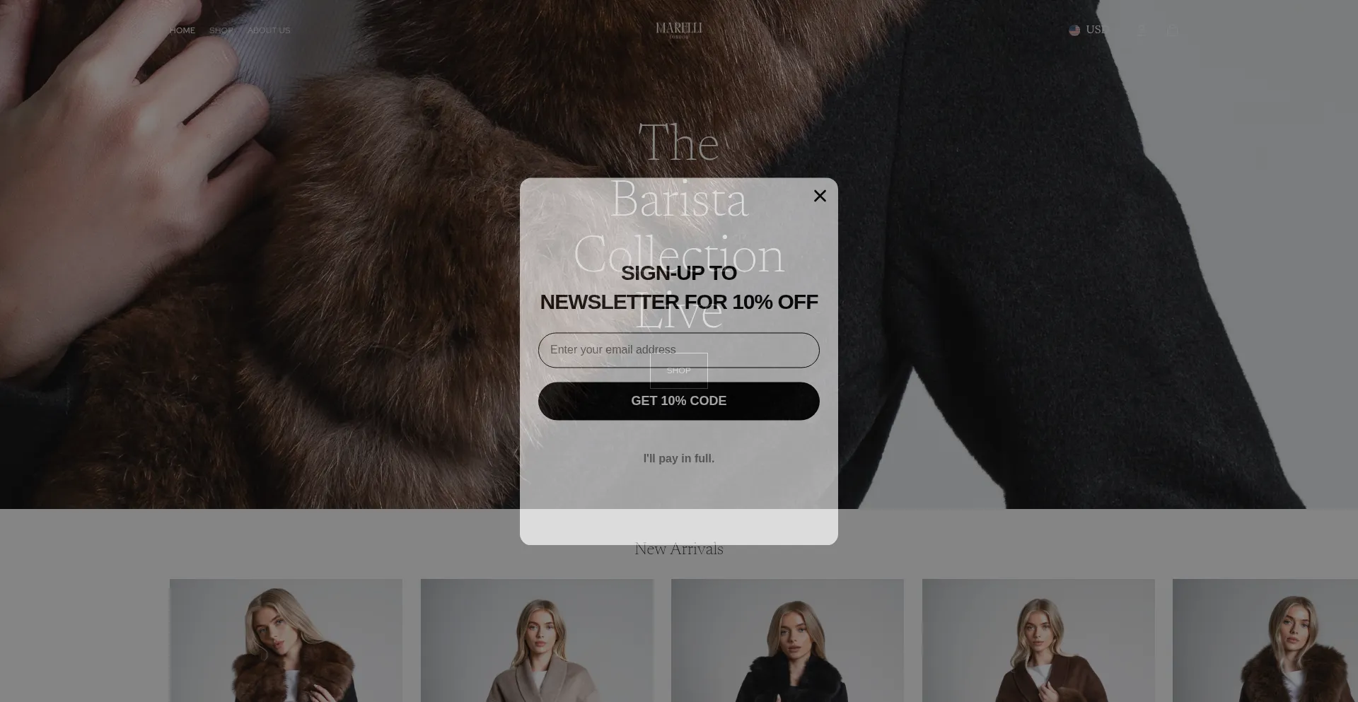 Marellilondon.com Screenshot