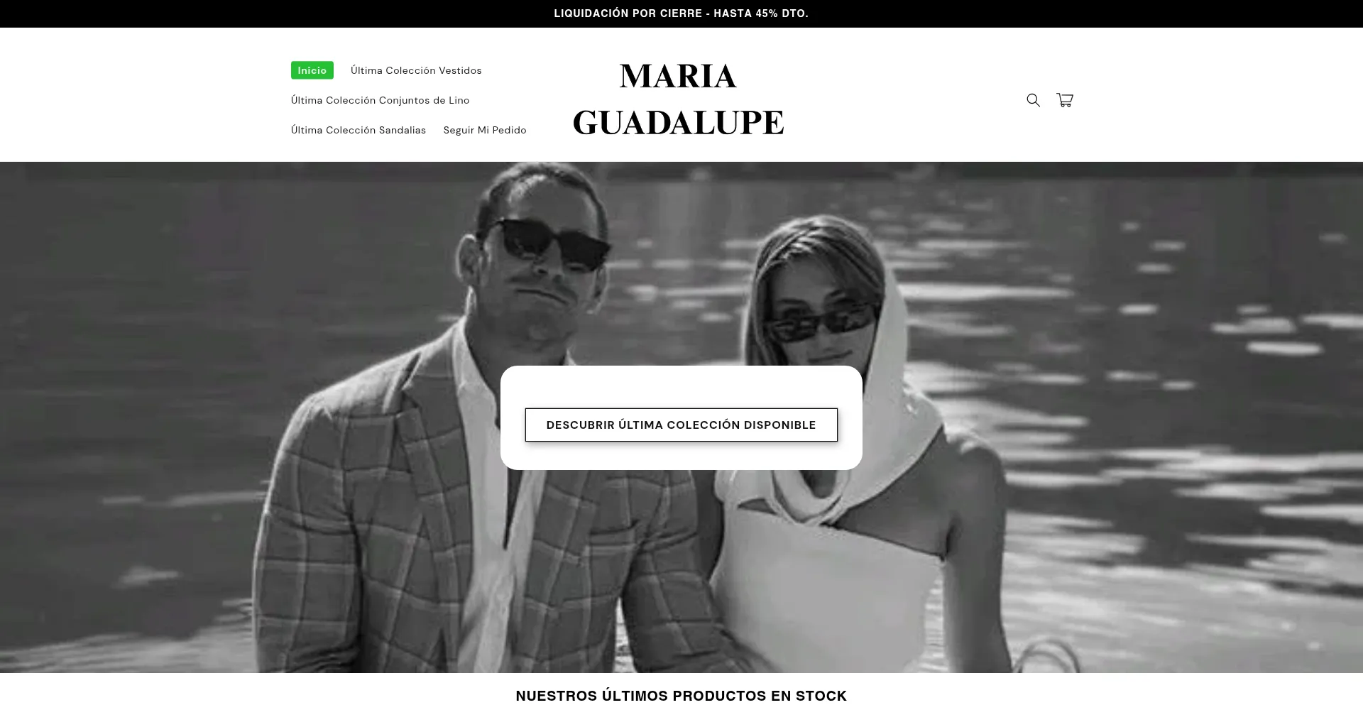 Website screenshot of Mariaguadalupemx.com