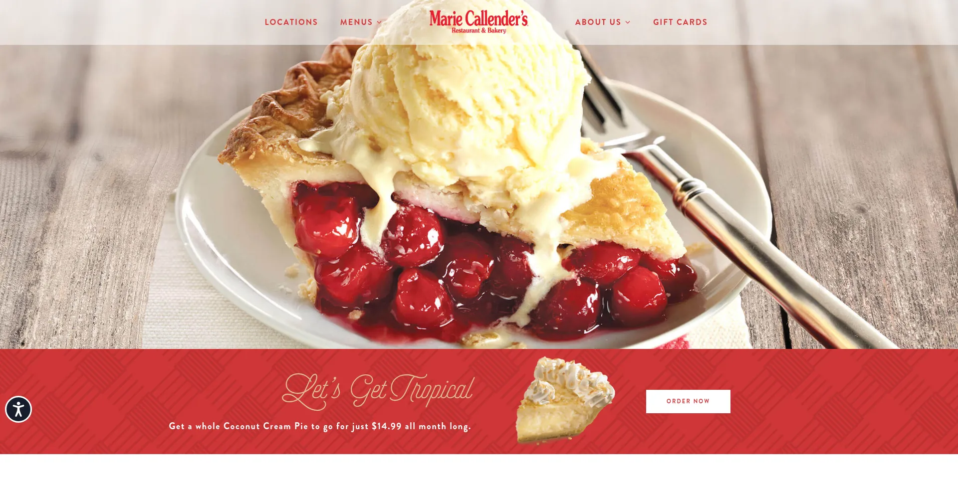 Website screenshot of Mariecallenders.com