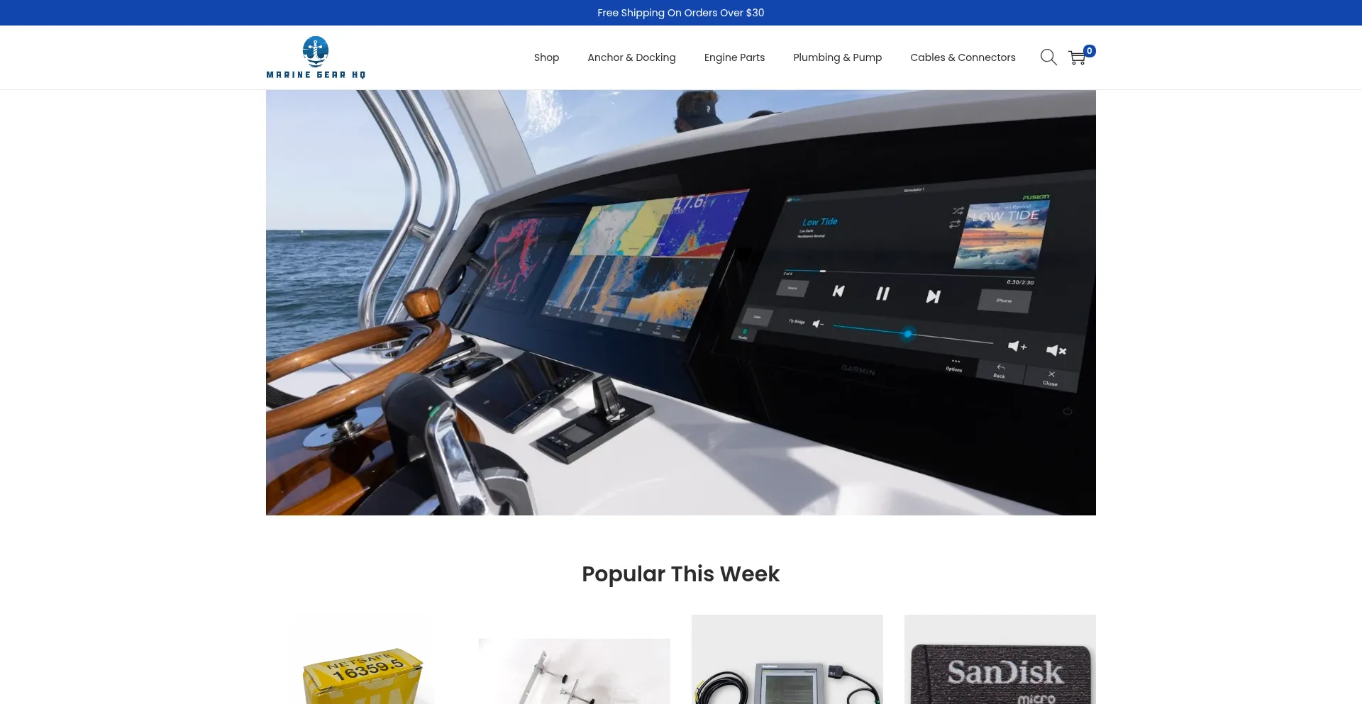 Website screenshot of Marinegearhq.com
