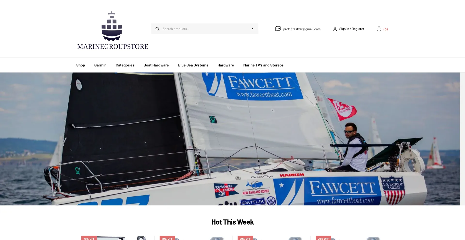 Marinegroupstore.com Screenshot