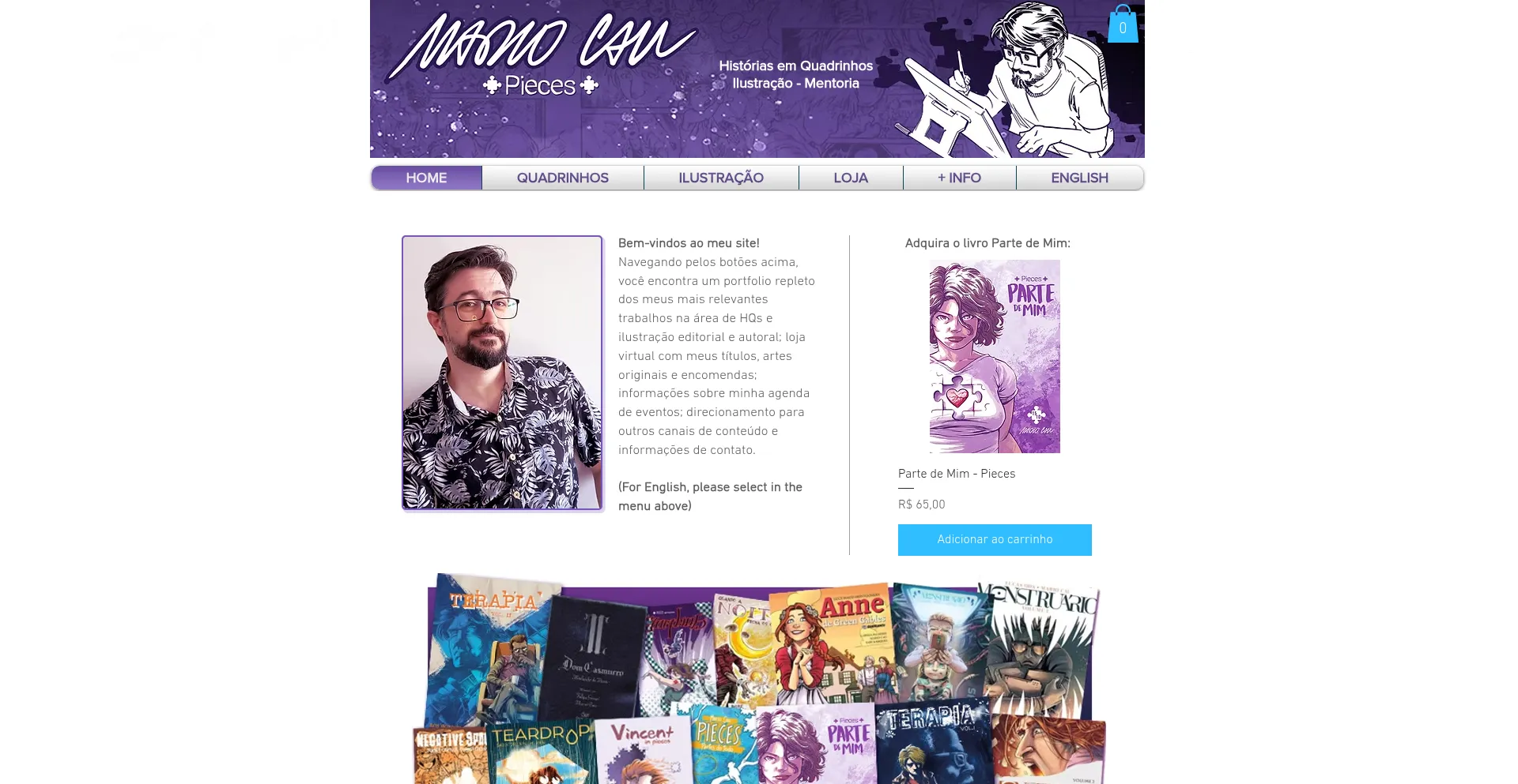 Website screenshot of Mariocau.com.br