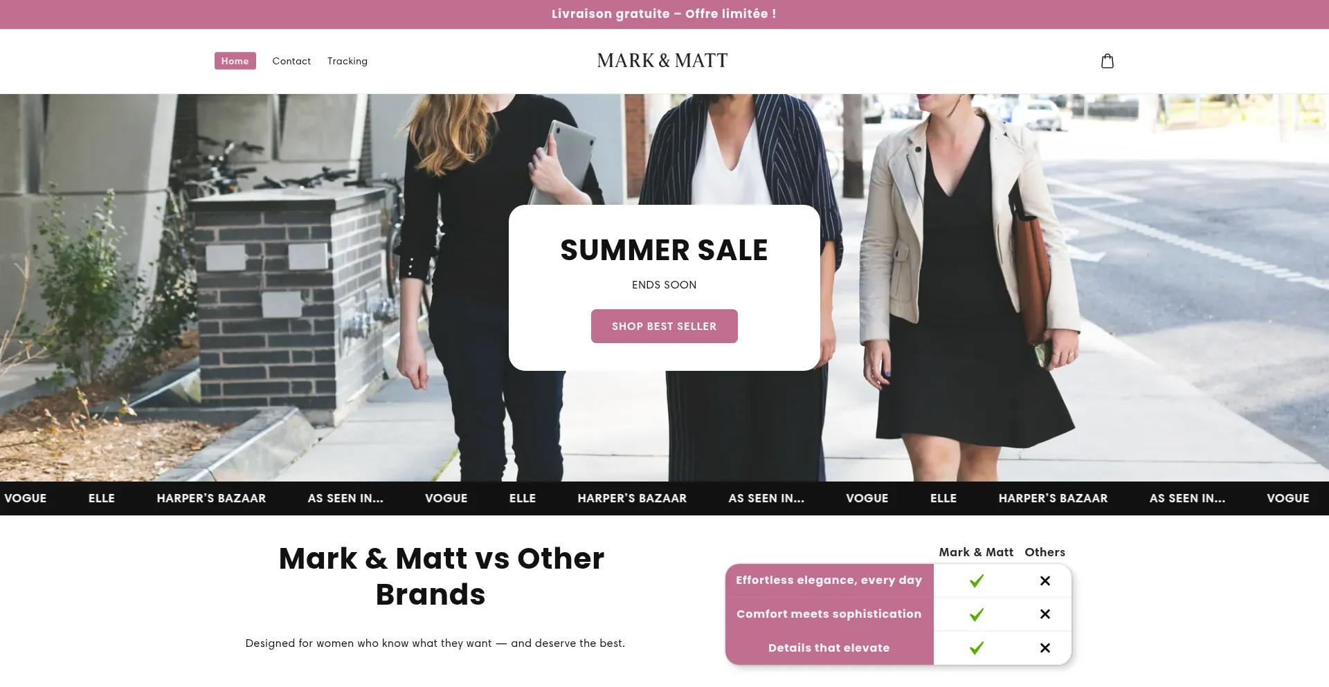 Website screenshot of Markandmatt.store