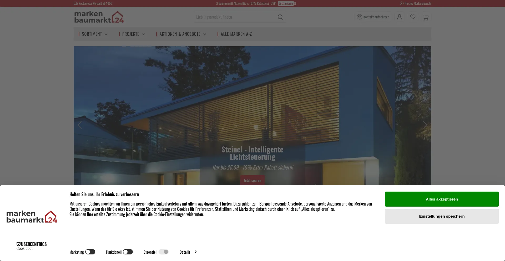 Markenbaumarkt24.de Screenshot