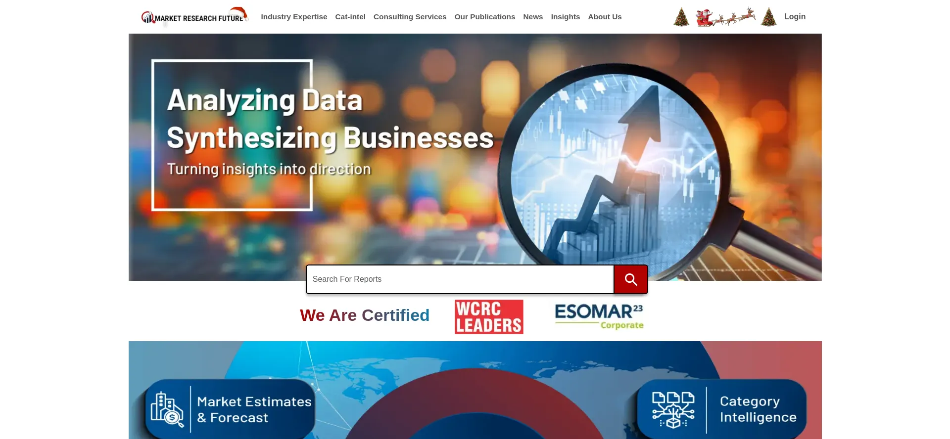 Website screenshot of Marketresearchfuture.com