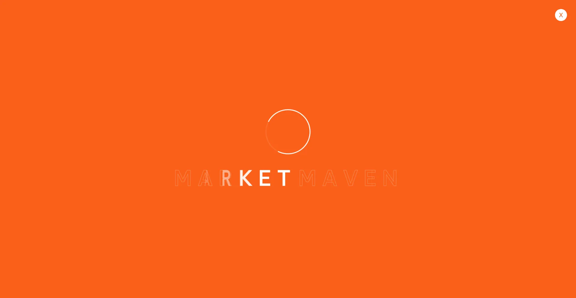 Website screenshot of Marketsmaven.live