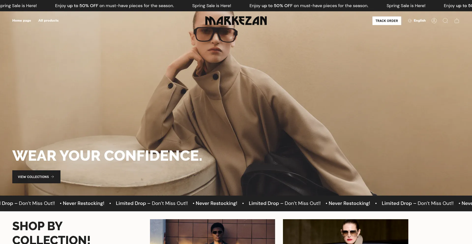Website screenshot of Markezan.com